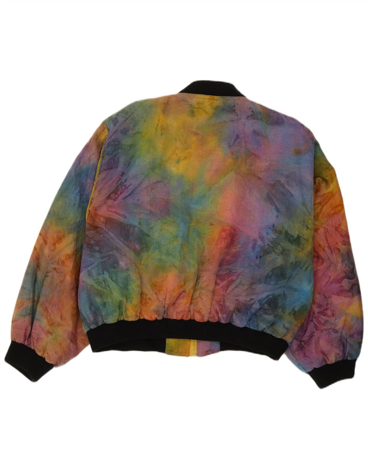 Chaqueta Bomber Vintage Mujer IT 42 Poliamida Tie Dye Mediana Multicolor