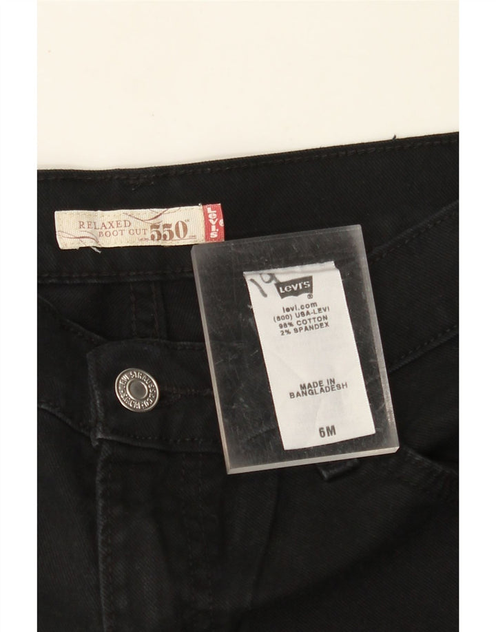 LEVI'S Jeans 550 de ajuste relajado para mujer, talla 6, mediana, W28 L28, color negro