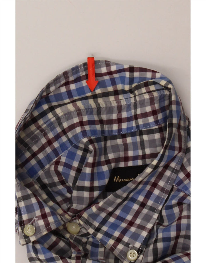 Camisa Massimo Dutti Hombre Cuadros Azules Grandes