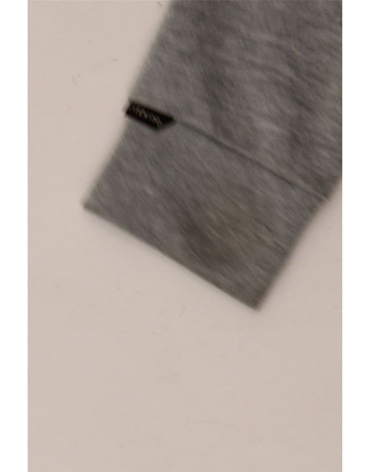 Quiksilver - Sudadera con capucha y cremallera para hombre, talla pequeña, poliéster color gris