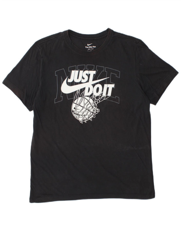 NIKE Camiseta Dri Fit Graphic para Hombre, Mediana, Negra