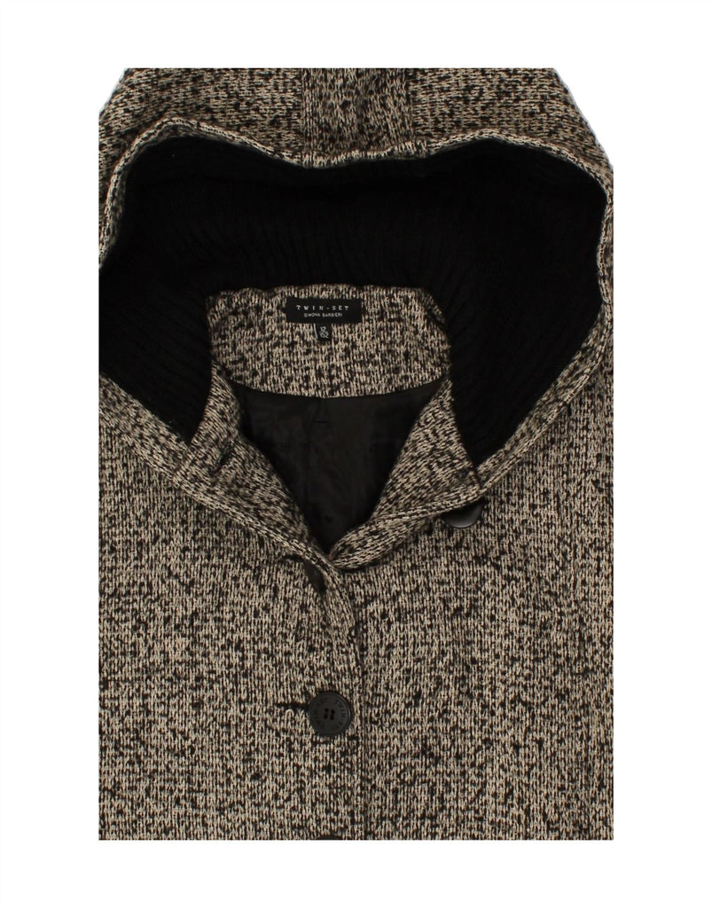 SIMONA BARBIERI Girls Twin-Set 3/4 Sleeve Hooded Overcoat 11-12 Years Grey | Vintage Simona Barbieri | Thrift | Second-Hand Simona Barbieri | Used Clothing | Messina Hembry 