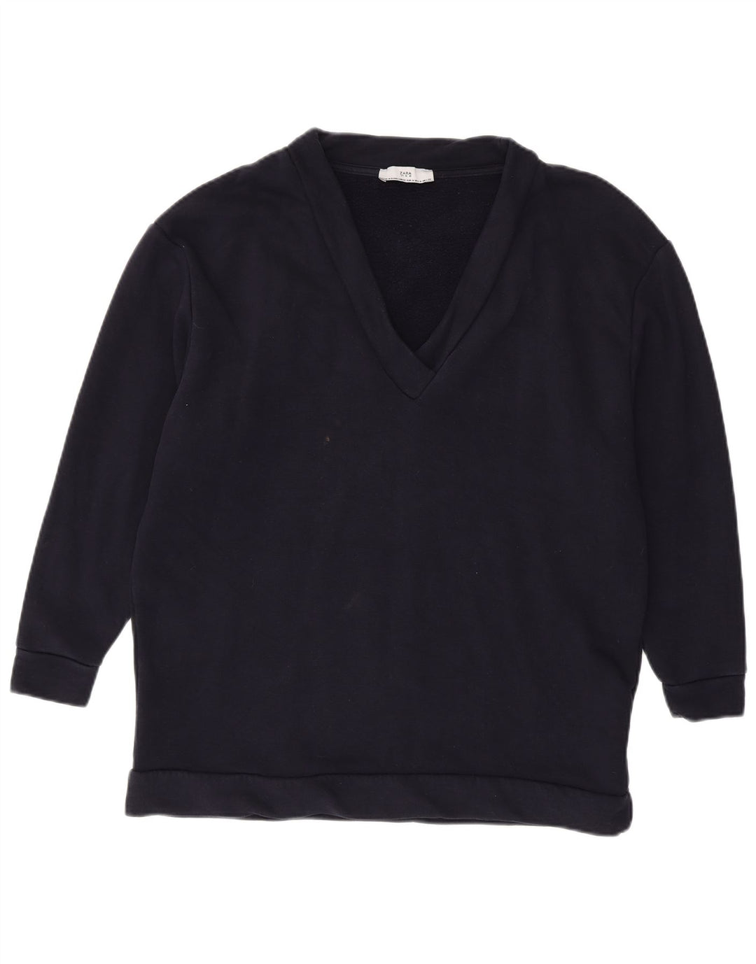 Zara Mujer Sudadera Oversize Jersey UK 44 Medium Azul Marino