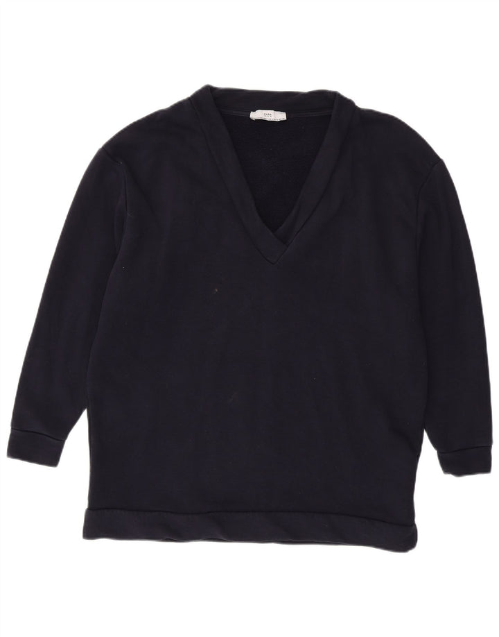 Zara Mujer Sudadera Oversize Jersey UK 44 Medium Azul Marino