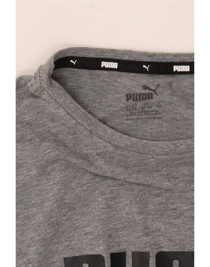 Puma Camiseta gráfica para niño 13-14 años Gris
