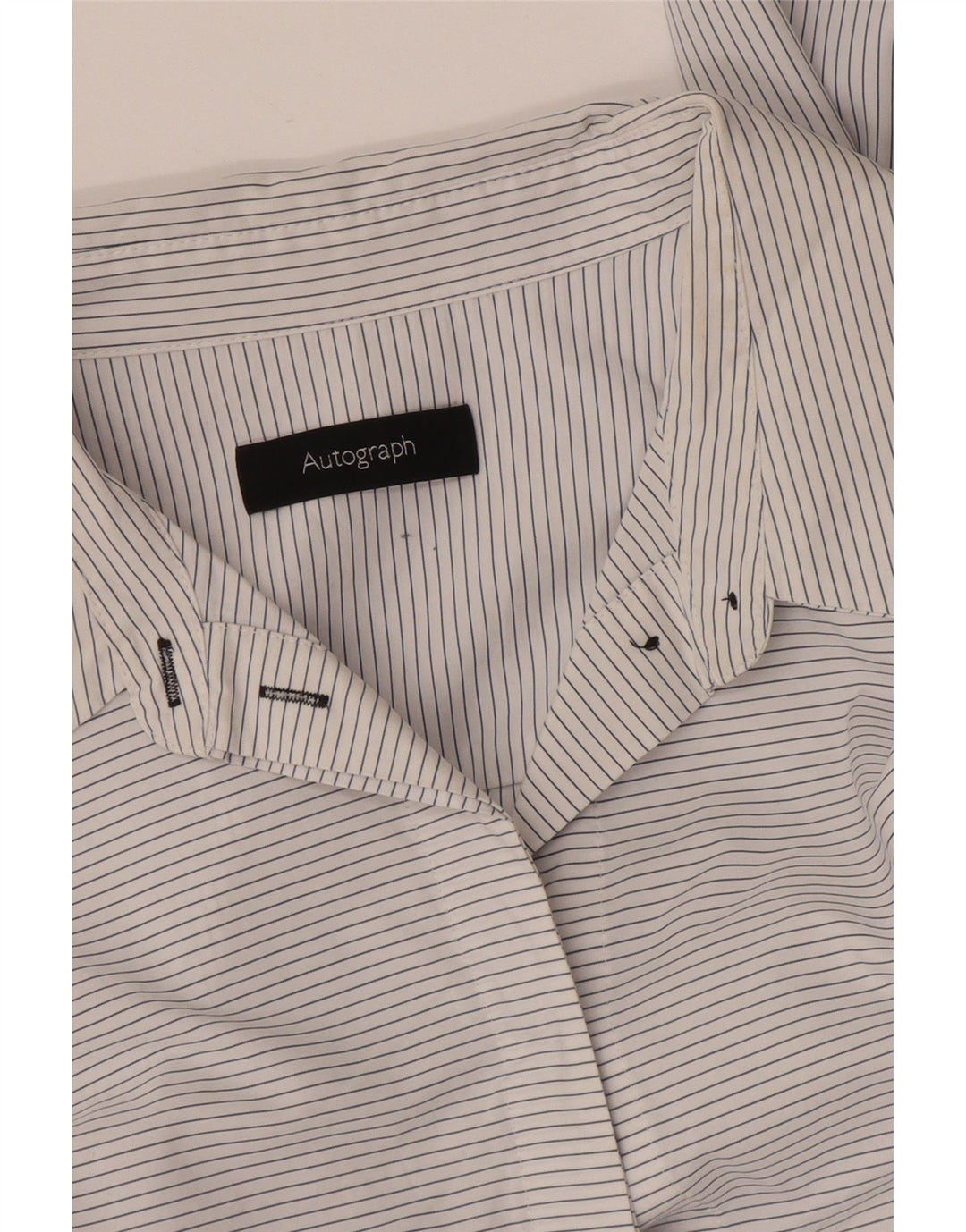 Marks & Spencer Vestido camisero autógrafo para mujer UK 44 Mediano Blanco Rayas