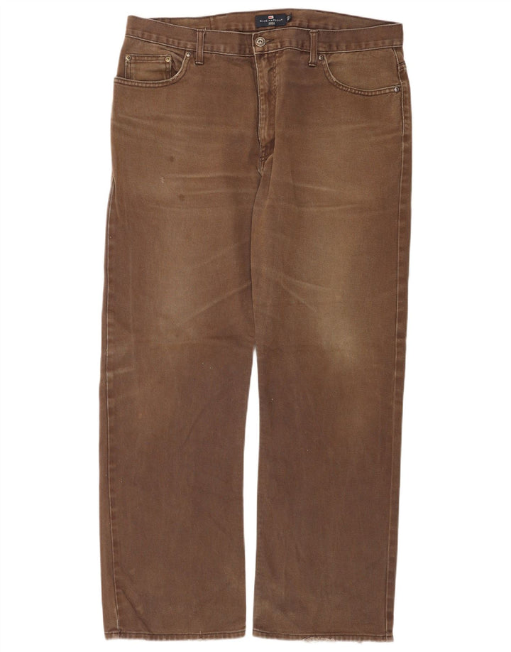 Marks & Spencer Vaqueros rectos Blue Harbor para hombre W38 L31 Algodón marrón