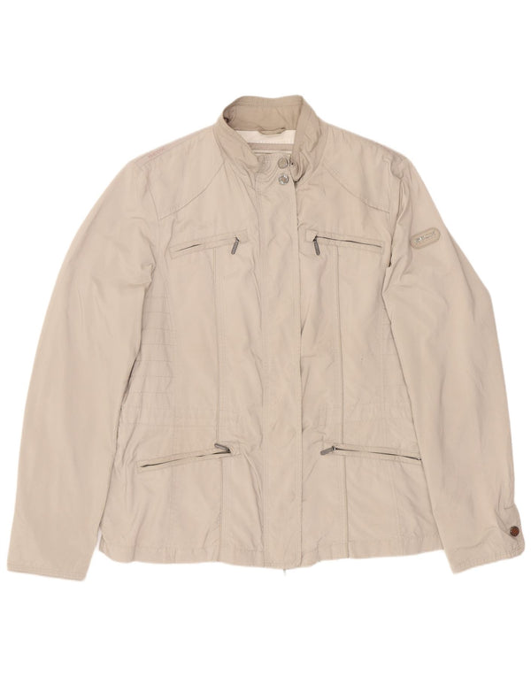 Geox Mujer Respira Utility Jacket UK 40 Grande Poliéster Beige