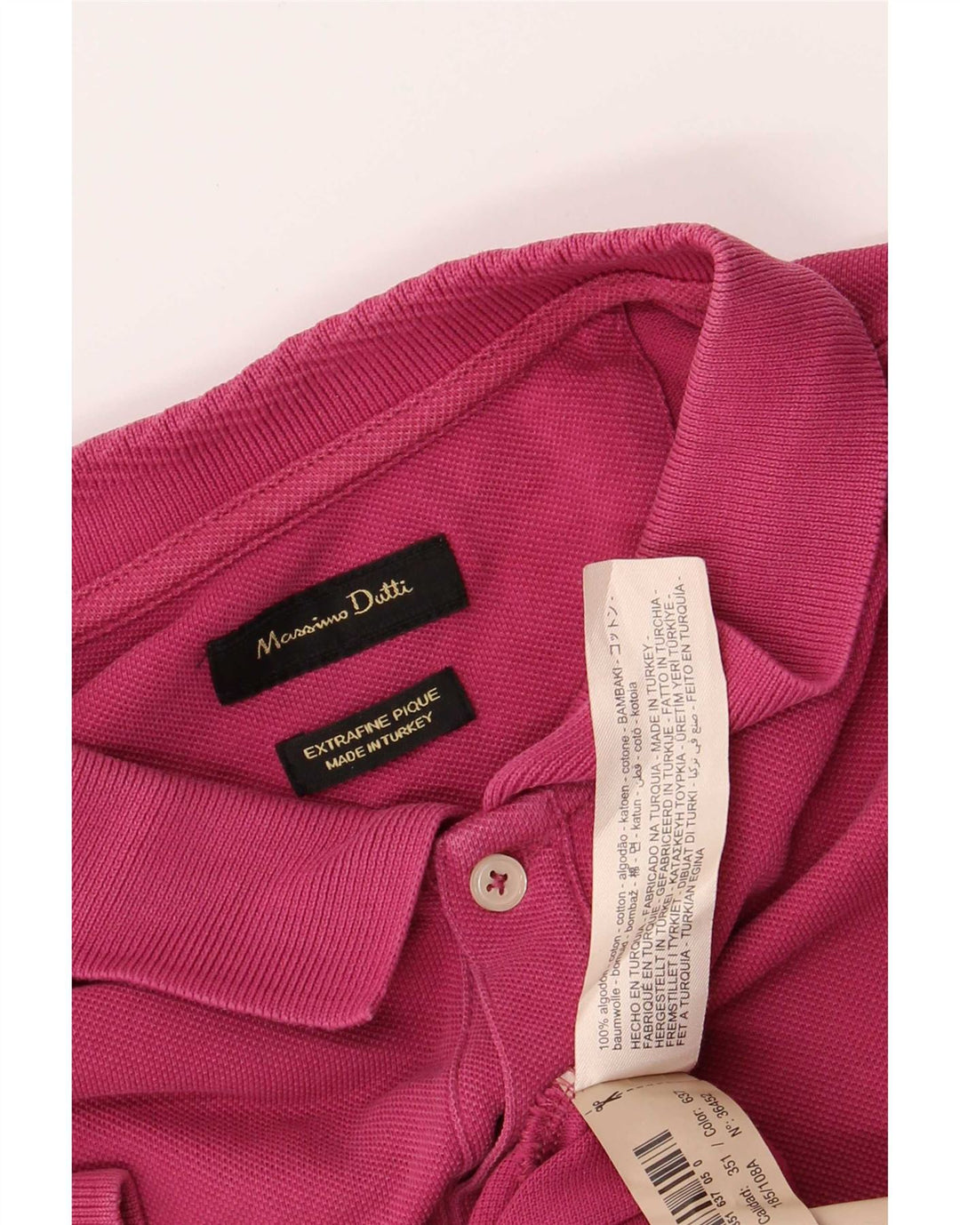 Polo Massimo Dutti Hombre XL Algodón Rosa