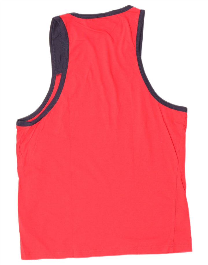 Fila Hombre Graphic Vest Top Algodón Color Block Medio Rojo