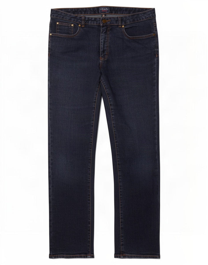 Chaps Jeans rectos para mujer US 12 grande W36 L32 azul marino algodón