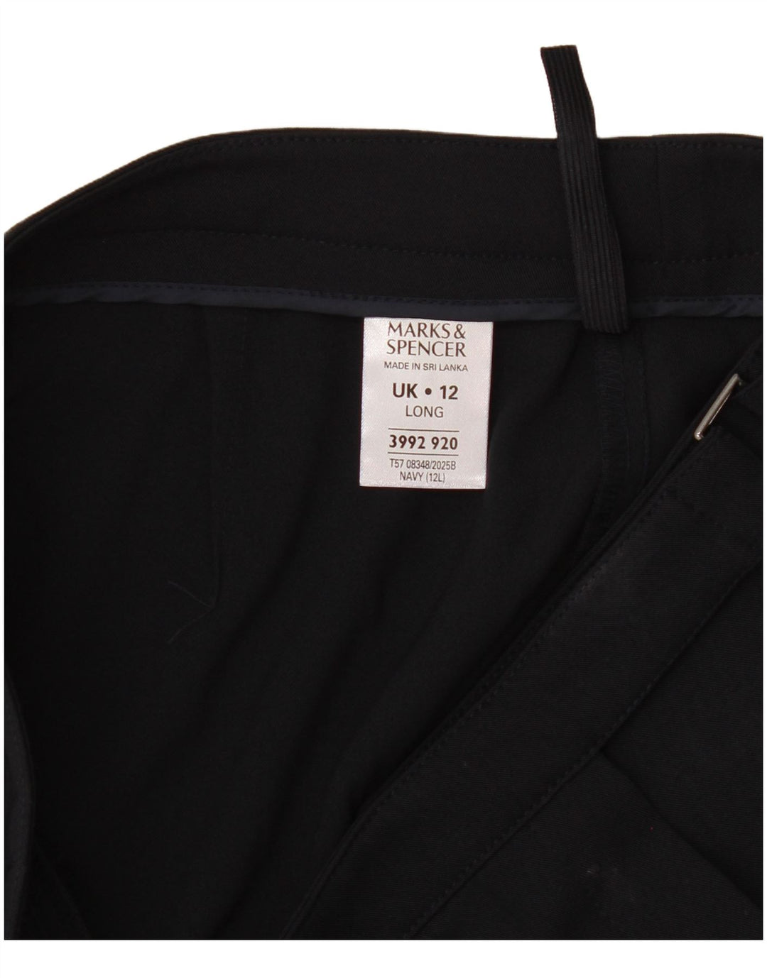Marks & Spencer Pantalones de traje para mujer UK 12 Medium W32 L32 Azul marino