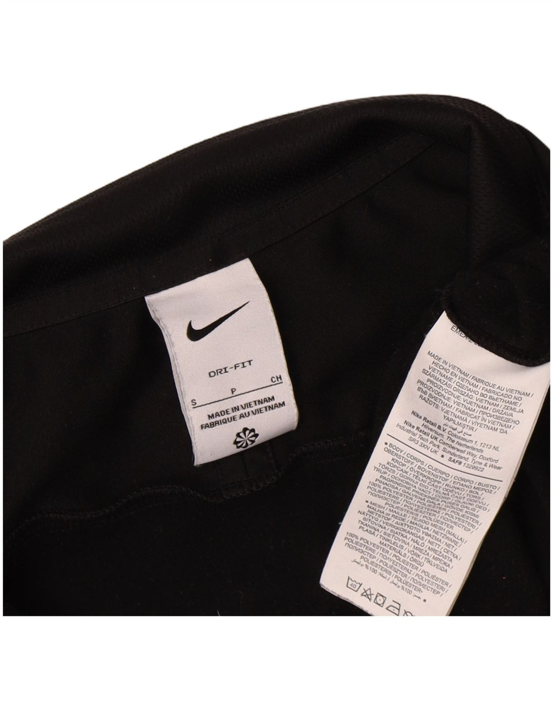 Nike Dri Fit - Chándal con cremallera y cuello para hombre, talla pequeña, color negro