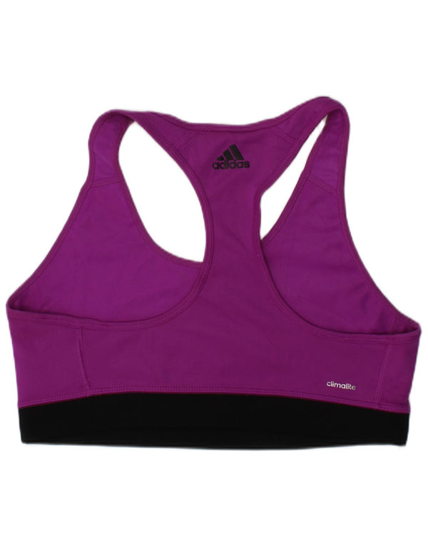 Adidas Mujer Climalite Graphic Sport Bra Top UK 12/14 Medio Púrpura Deportes