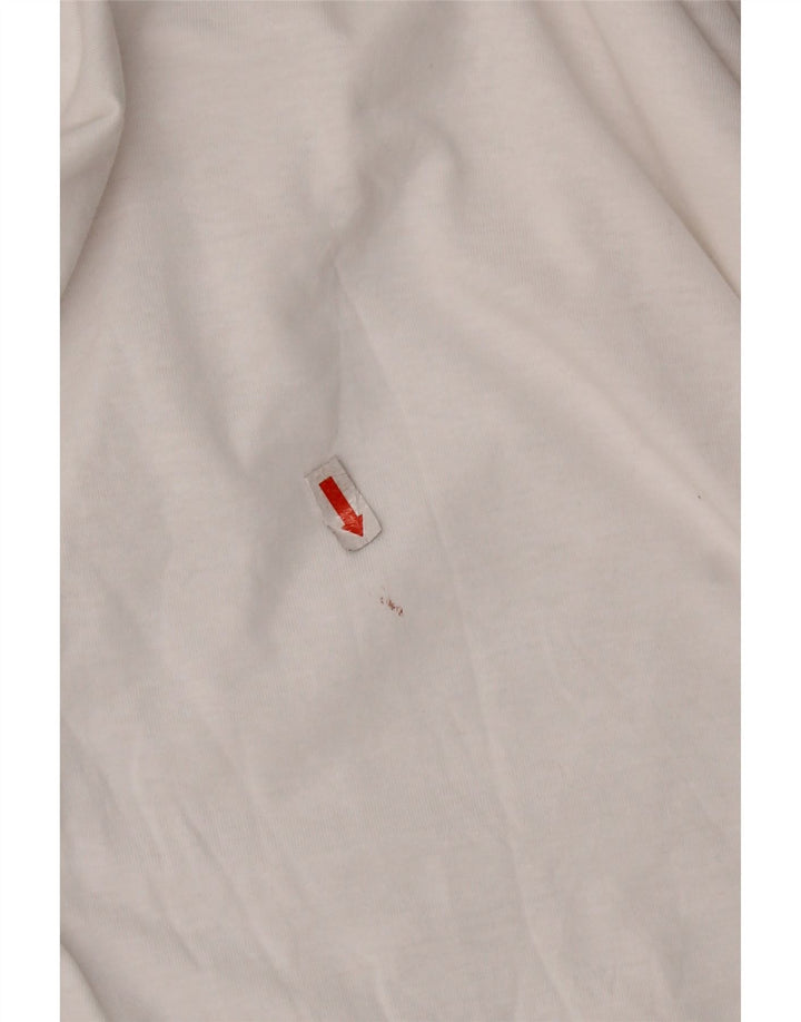 JACK & JONES Hombre Camiseta Top Medium Blanco Algodón