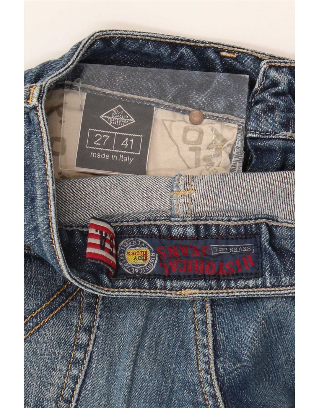 Vaqueros rectos para mujer Roy Rogers W27 L29 Algodón azul