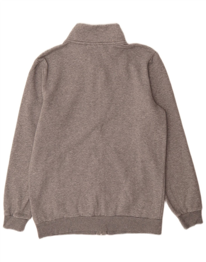 Puma Chaqueta de chándal para hombre, talla pequeña, algodón moteado gris