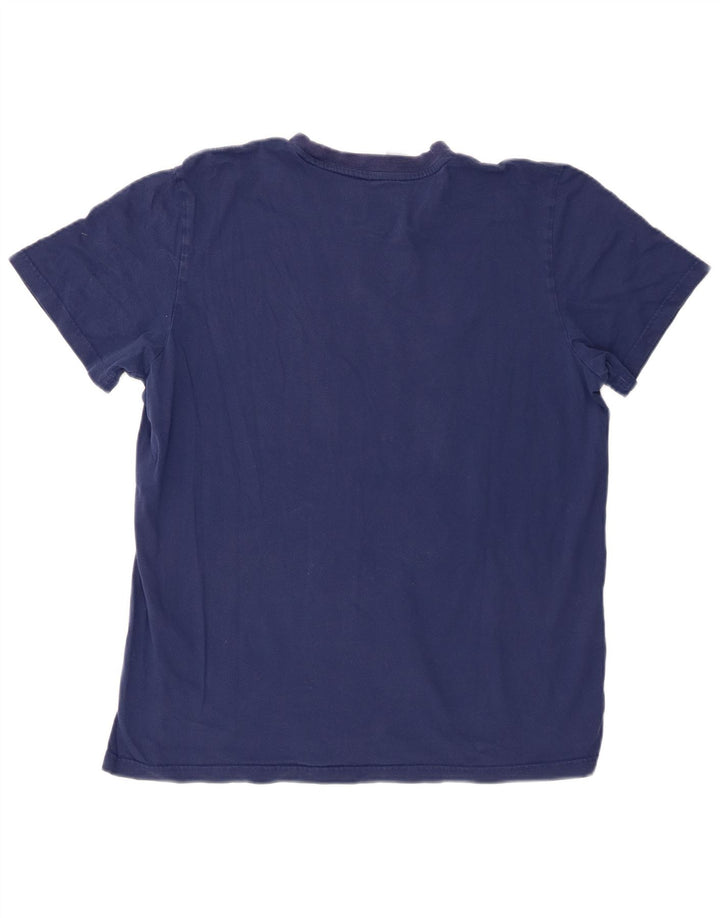 Adidas - Camiseta para hombre, talla grande, color azul marino, algodón