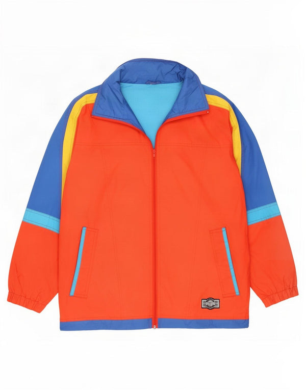 Brugi Chaqueta impermeable con capucha para hombre UK 44 2XL Naranja Colorblock Poliamida