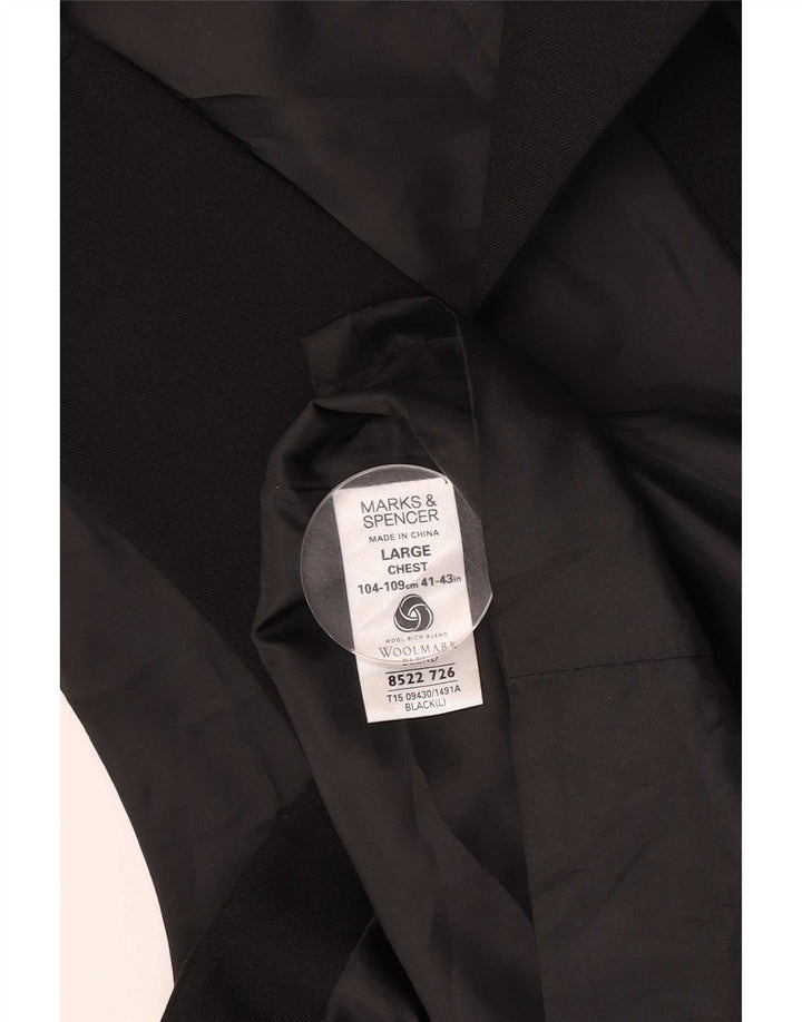 Marks & Spencer Chaleco para hombre grande Poliéster negro