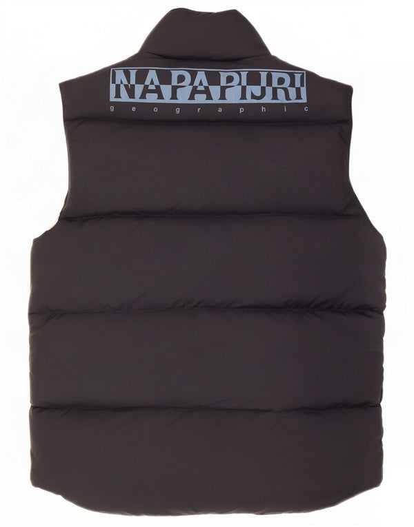 Napapijri Chaleco acolchado con gráfico geográfico para hombre UK 36 Small Azul marino