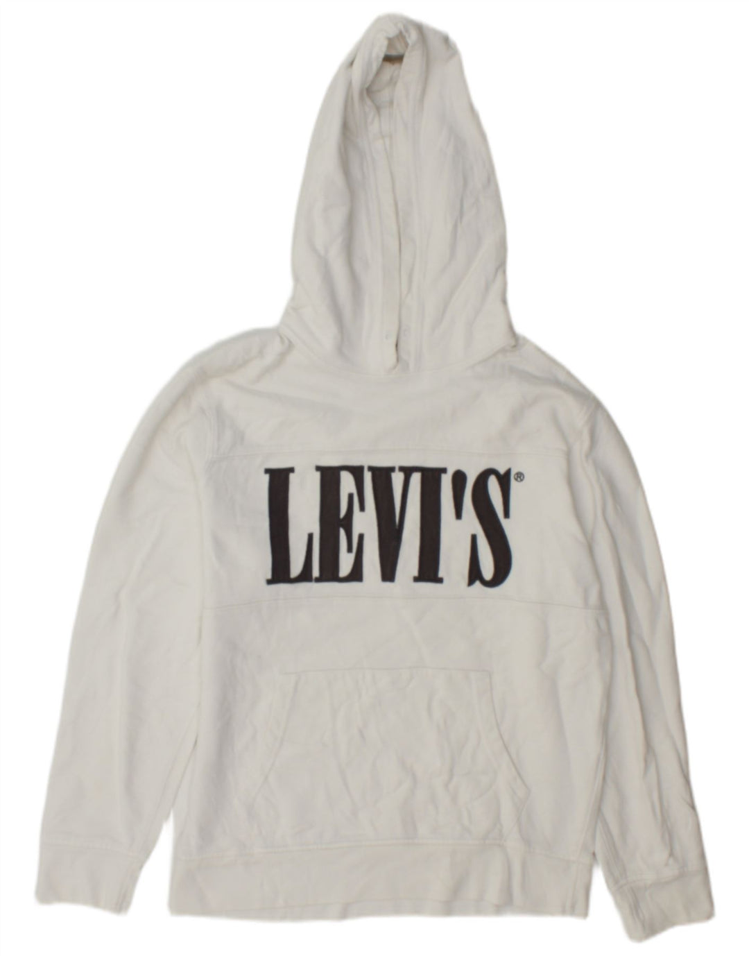 Levi's Hombre Sudadera Con Capucha Gráfica Jersey Pequeño De Algodón Blanco