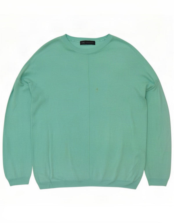 Marks & Spencer Suéter tipo jersey con cuello barco para mujer UK 44 Viscosa verde medio