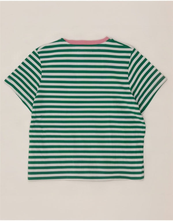 Jack Wills Camiseta para mujer Top UK 12 Algodón a rayas verde medio