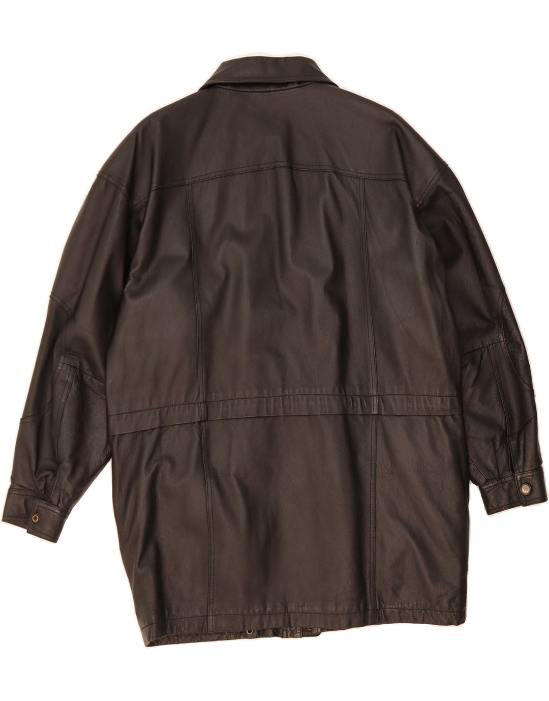 CLASSIC Mens Leather Coat UK 40 Large Black Leather Vintage CLASSIC and Second-Hand CLASSIC from Messina Hembry 