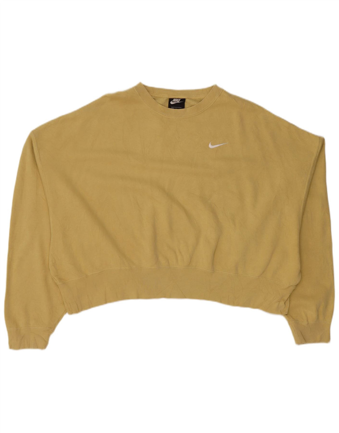 NIKE - Sudadera corta extragrande para mujer, talla 40, algodón caqui mediano