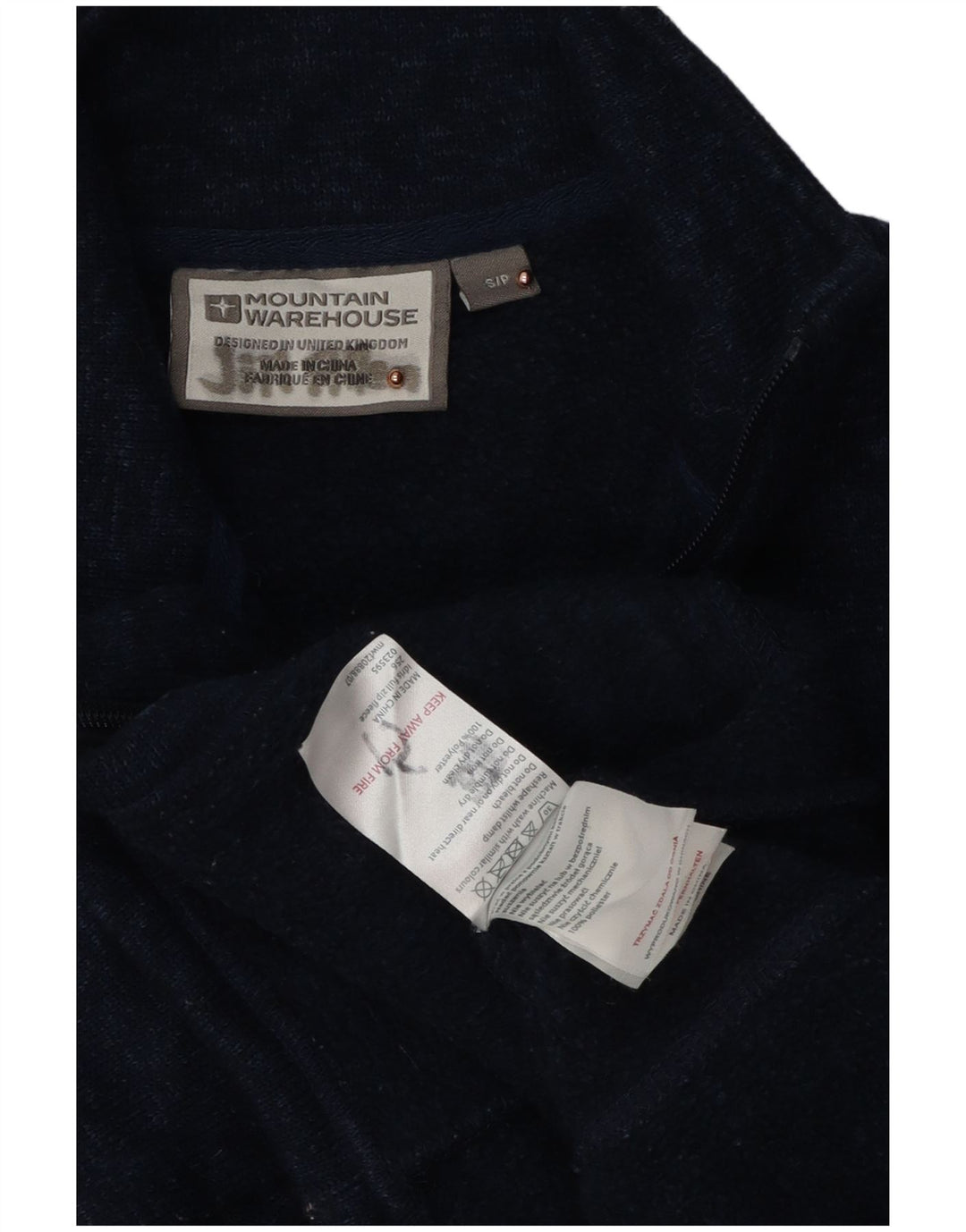 Chaqueta superior de chándal para hombre de Mountain Warehouse Poliéster azul marino pequeño