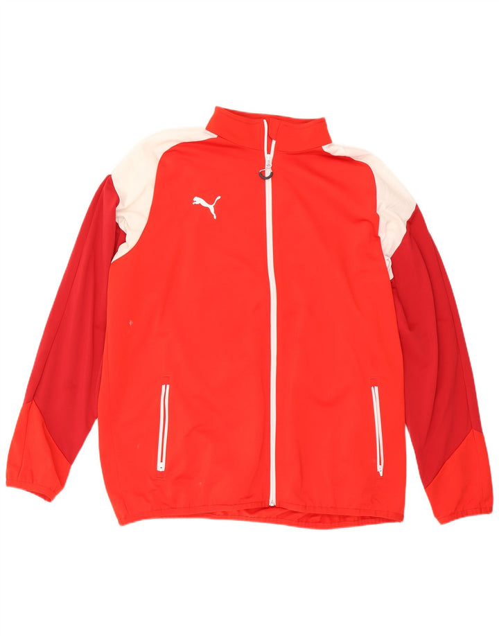 Puma Chaqueta de chándal para hombre, talla 2XL, color rojo, poliéster