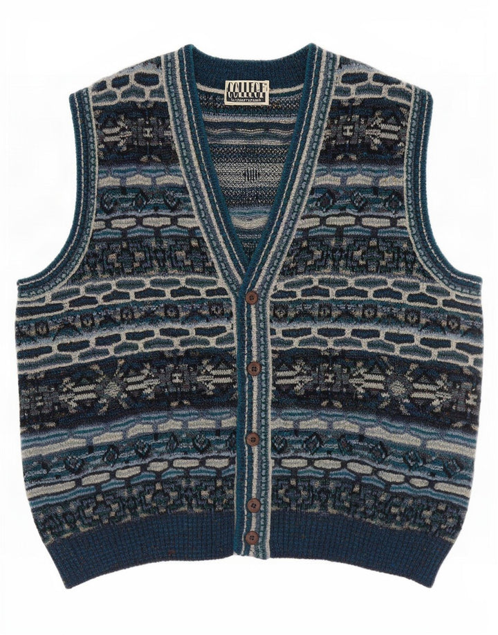 Marcazzani Cárdigan para hombre IT 50 mediano multicolor Fair Isle