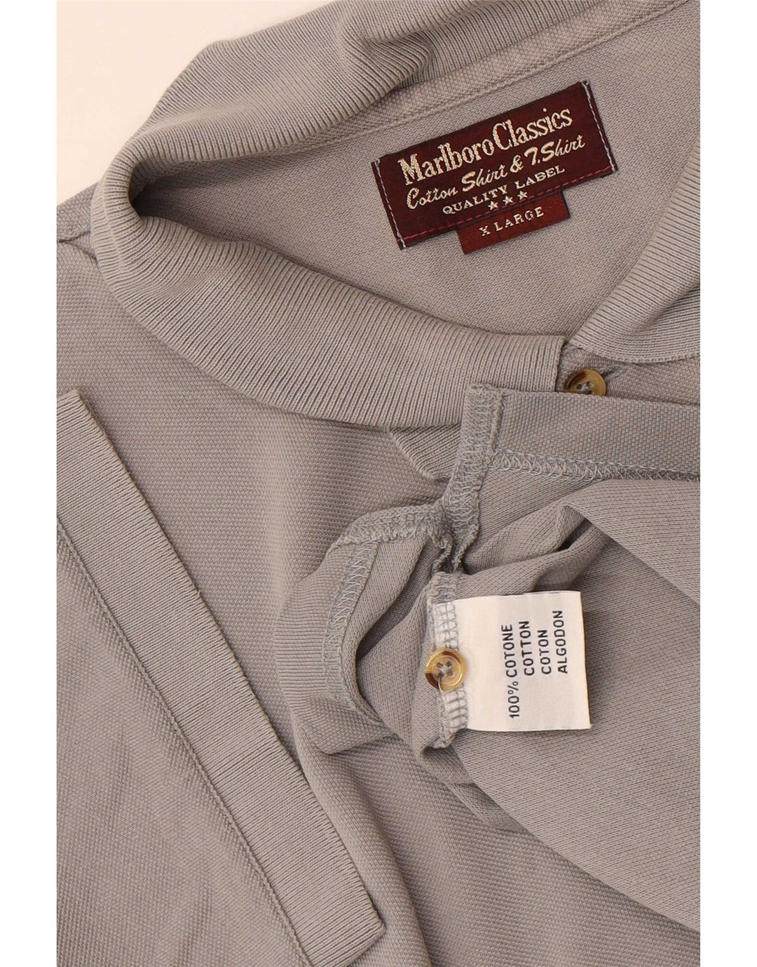 Marlboro Classics Polo Hombre XL Gris Algodón