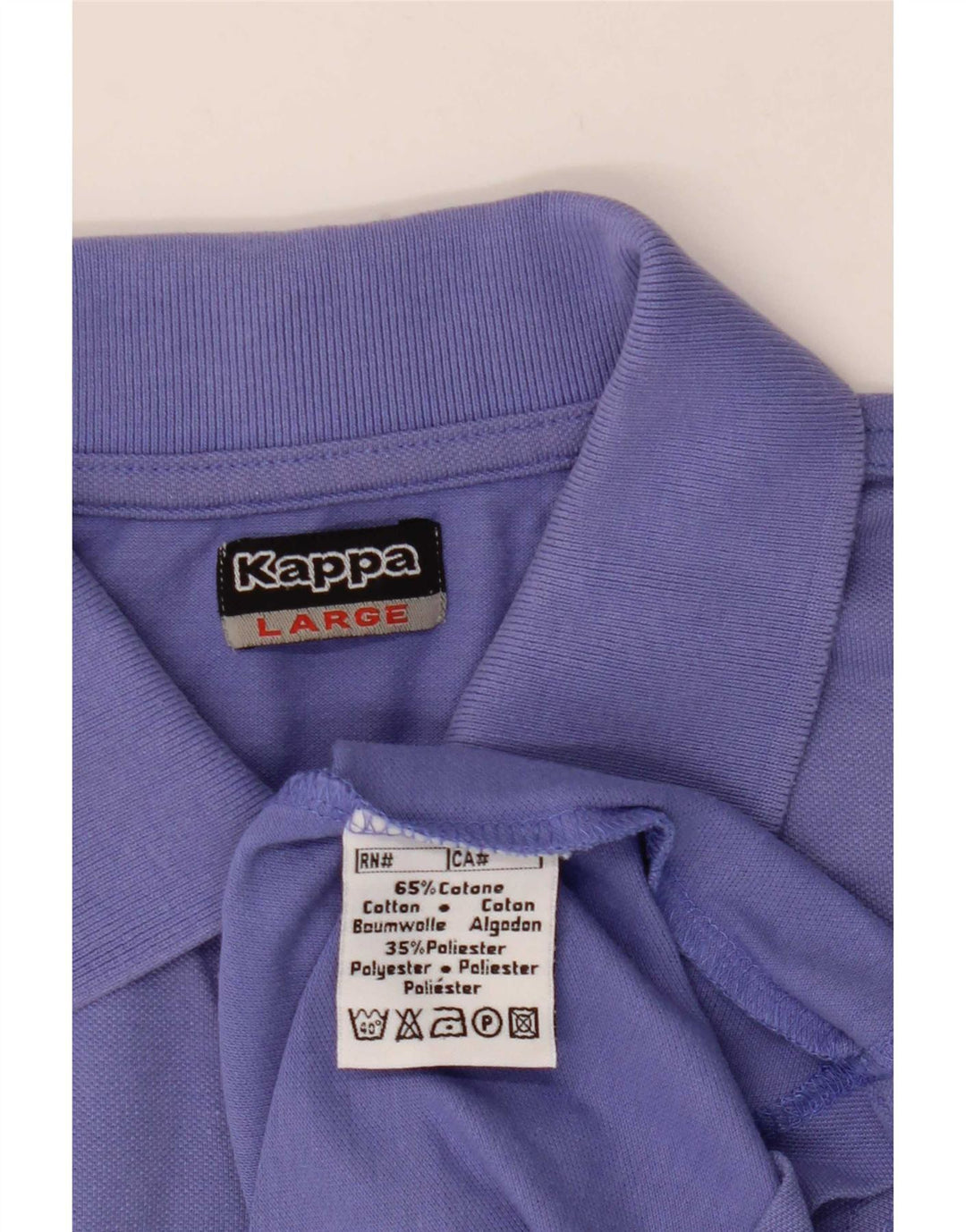 Polo Kappa Hombre Grande Azul Algodón