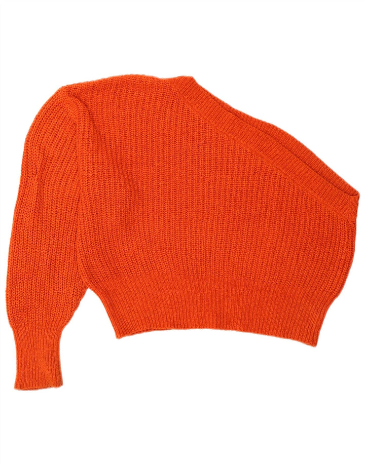 Zara Mujer Oversize Un Hombro Jersey Jersey UK 10 Small Naranja