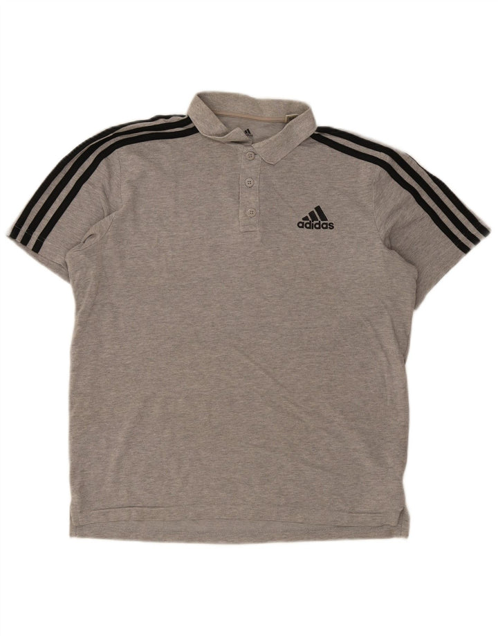 Polo Adidas Hombre Pequeño Algodón Moteado Gris