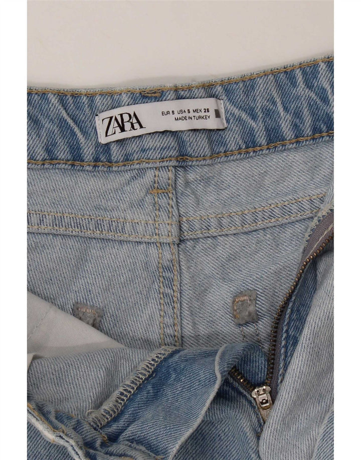 Zara Mujer Shorts Vaqueros Pequeños W26 Azul
