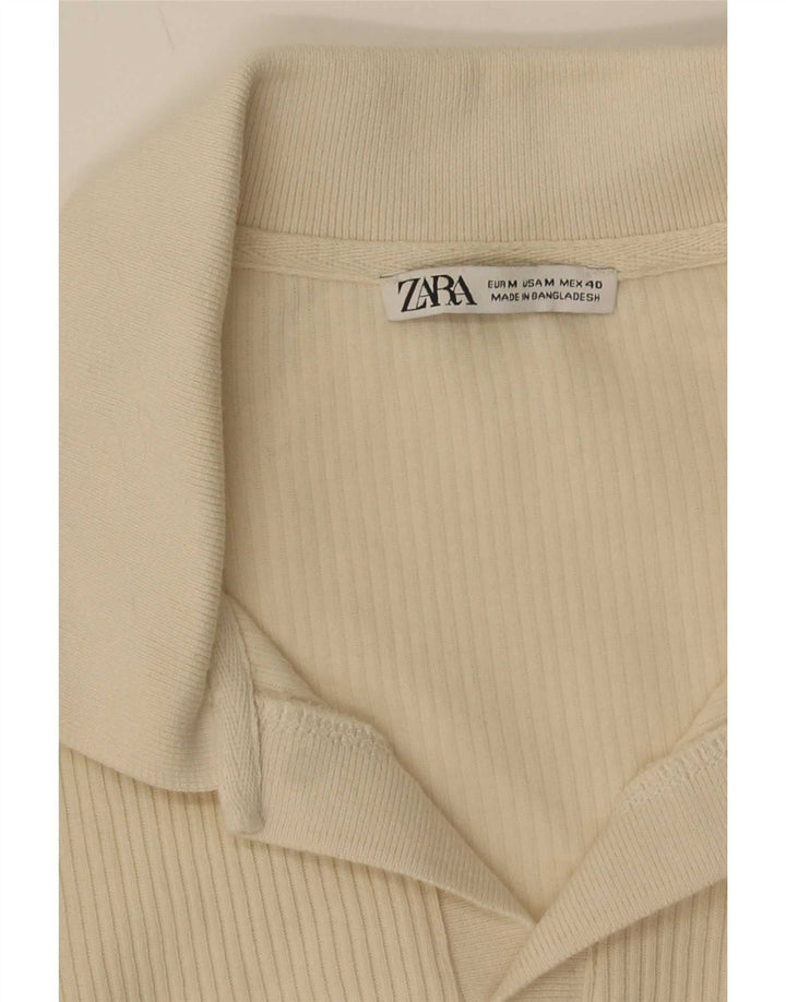 Zara Hombre Polo Manga Corta Beige Medio