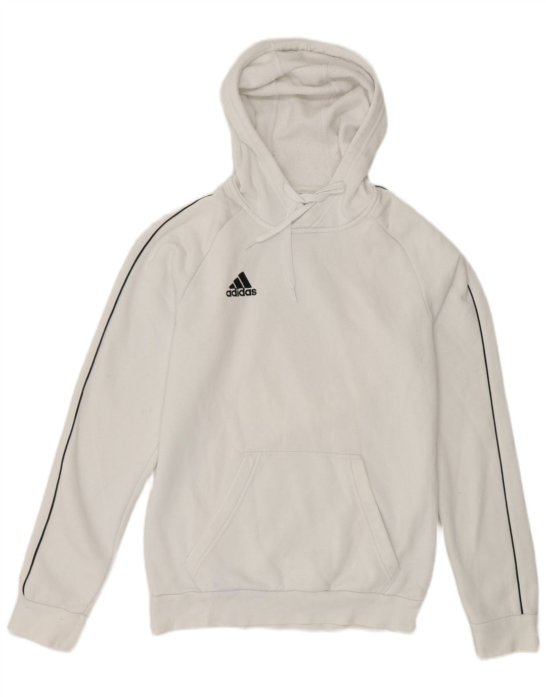 Adidas - Sudadera con capucha para hombre, tamaño pequeño, algodón blanco