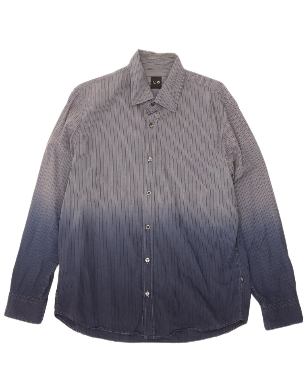 Camisa Hugo Boss Hombre Grande Azul Tie Dye Algodón