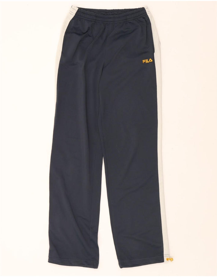 FILA Boys Tracksuit Trousers 13-14 Years  Grey Colourblock Polyester Vintage Fila and Second-Hand Fila from Messina Hembry 