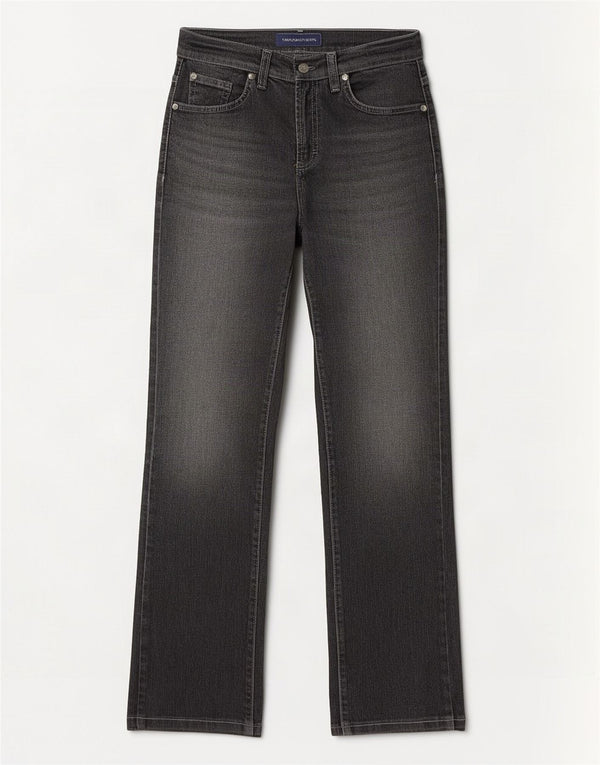 Vaqueros Trussardi Mujer Rectos W28 L30 Gris Algodón