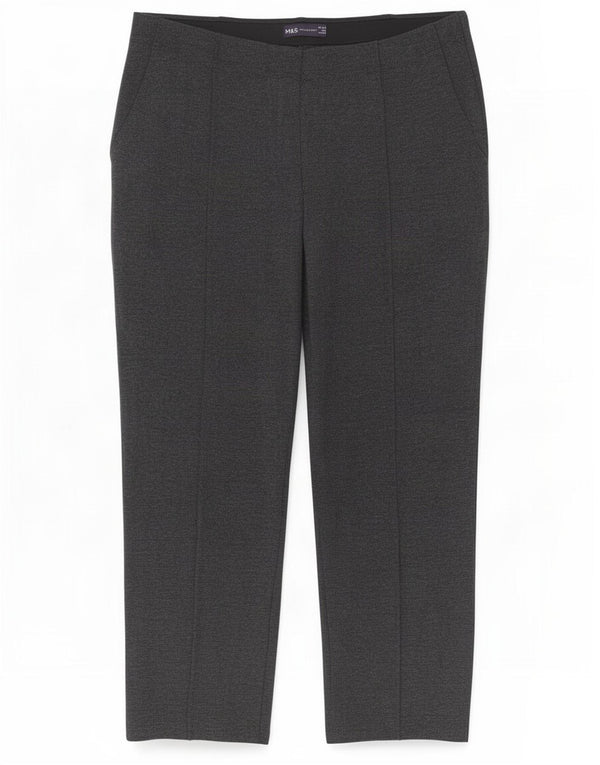 Marks & Spencer Pantalones Cortos Rectos para Mujer UK 46 Large W32 L24 Gris