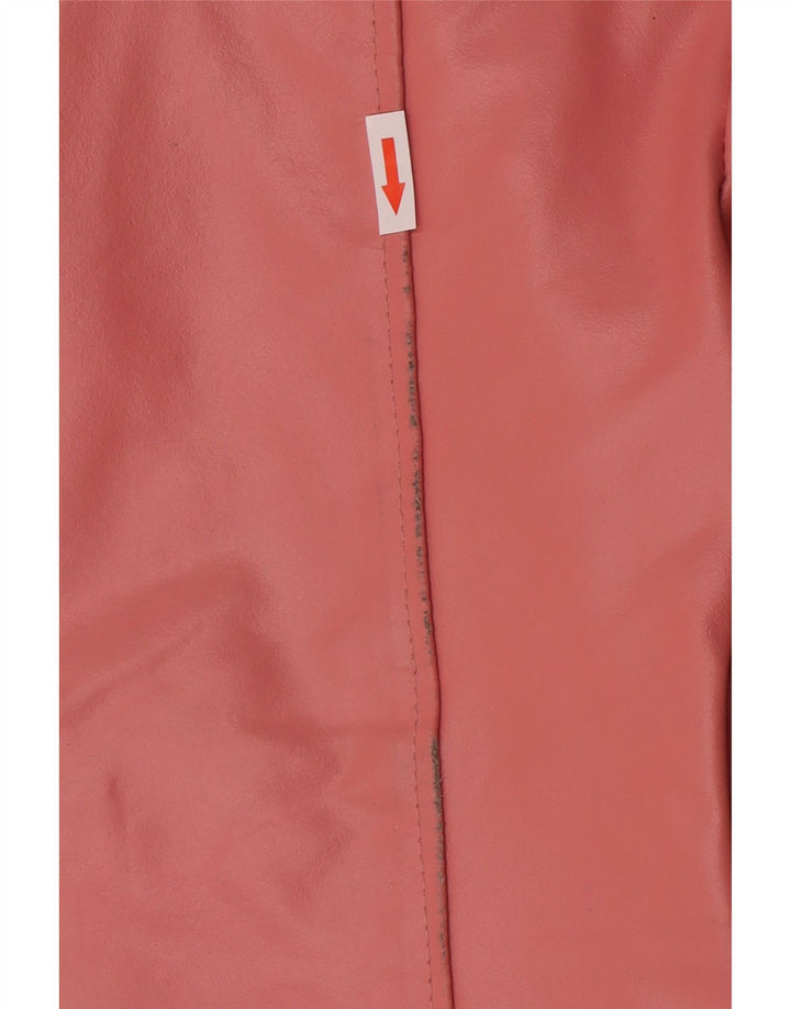 Vintage mujer chaqueta de cuero Reino Unido 14 rosa grande