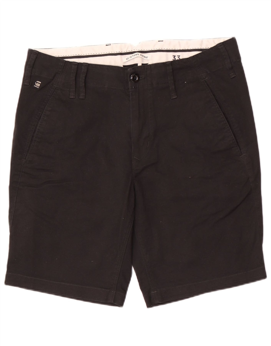 Pantalones cortos chinos G-Star para hombre W33 Algodón negro mediano