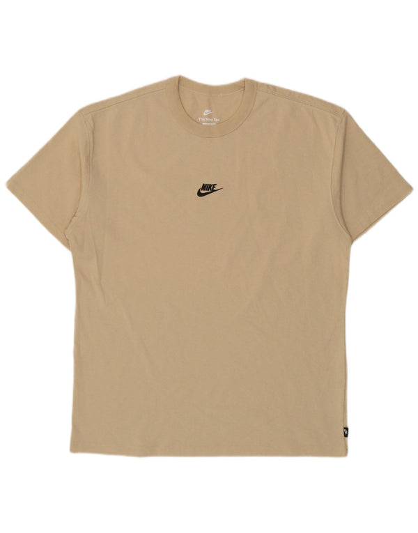 Nike - Camiseta holgada para hombre, parte superior de algodón beige medio