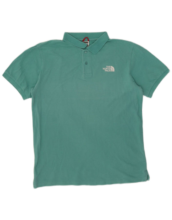 Polo The North Face Hombre Algodón Turquesa Medio