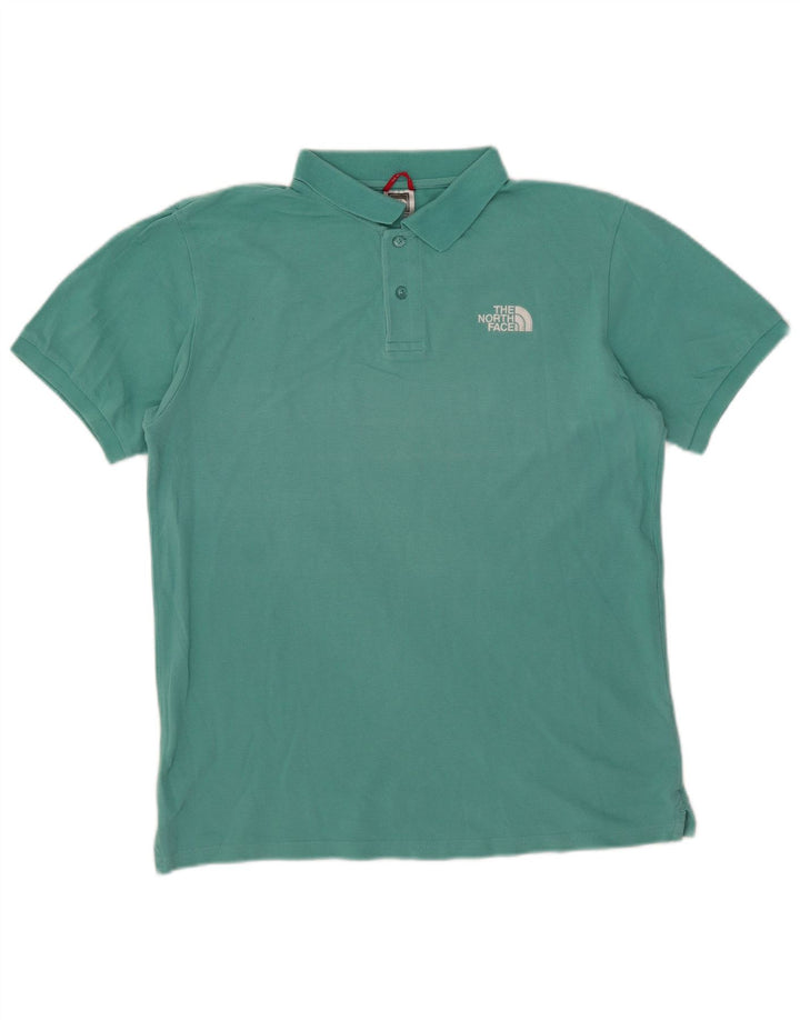 Polo The North Face Hombre Algodón Turquesa Medio
