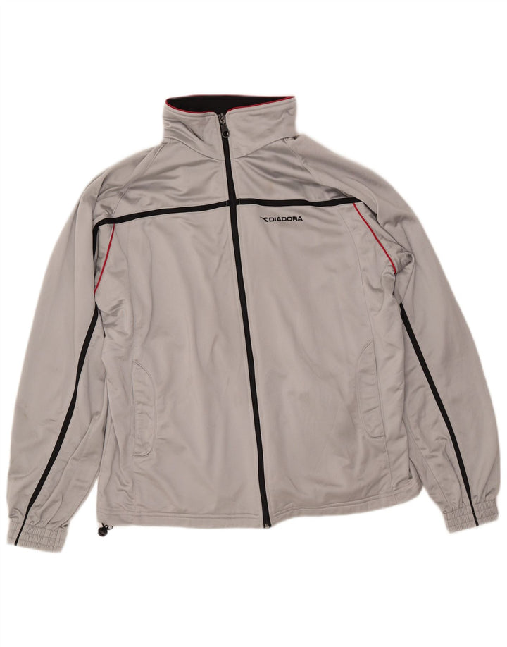 DIADORA Chaqueta de chándal para hombre ES 40 Poliéster gris medio